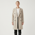 Stormveil – Cashmere Wool Coat — Light khaki