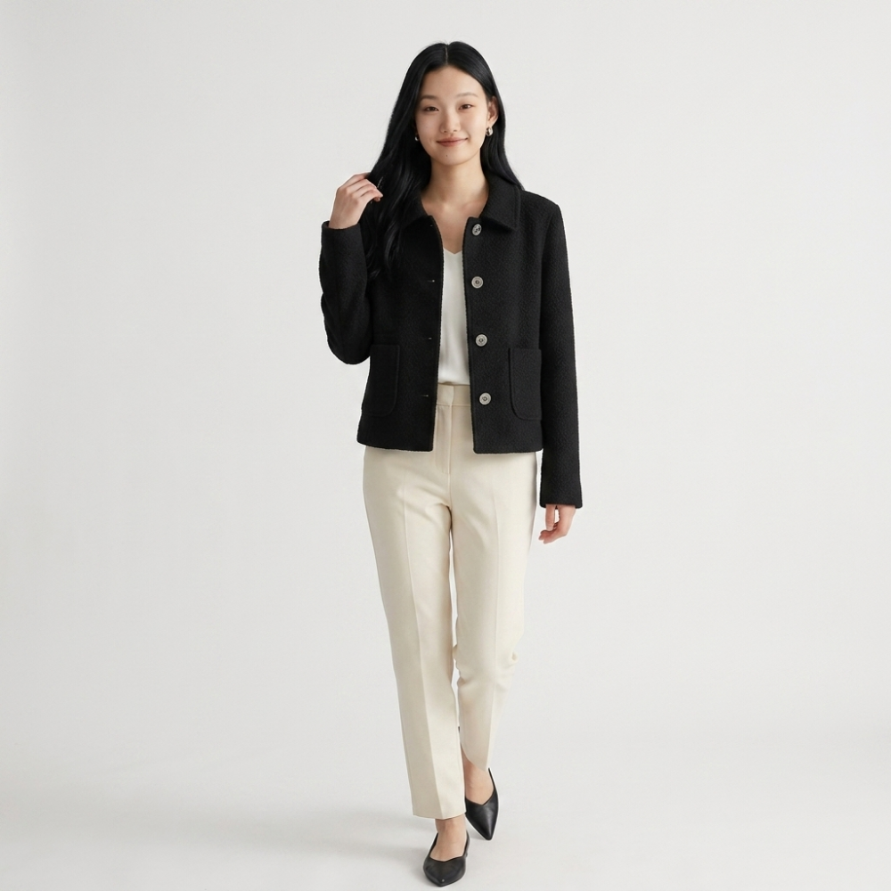 Valethread – Cashmere Wool Blazer — Black