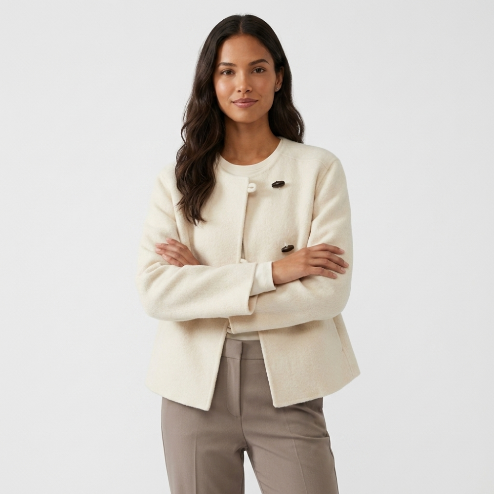 Zinnia – Cashmere Wool Jacket — White