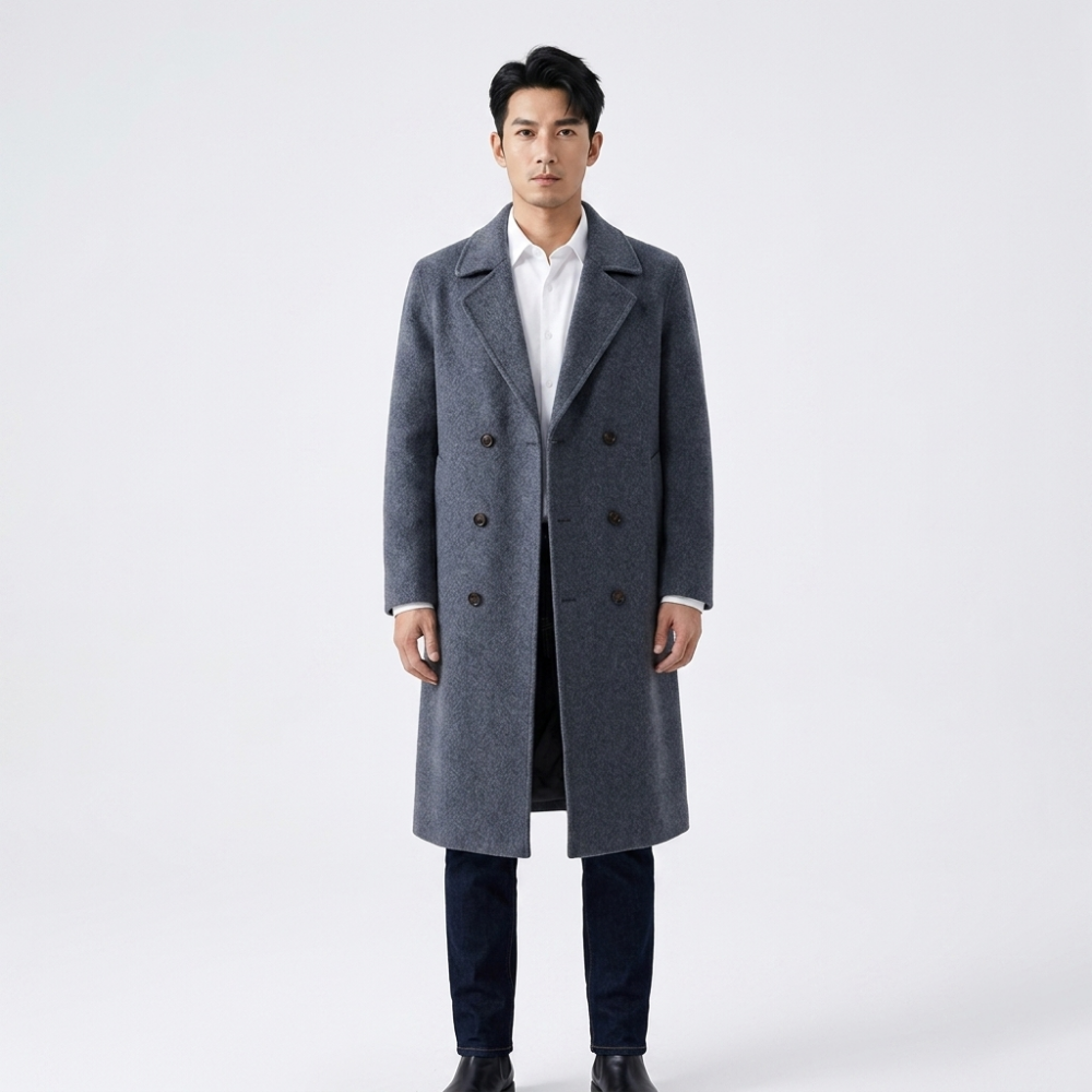 Slateforge – Cashmere Wool Overcoat — Gray