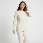 Brooklane – Cashmere Wool Long-Sleeve Top — White