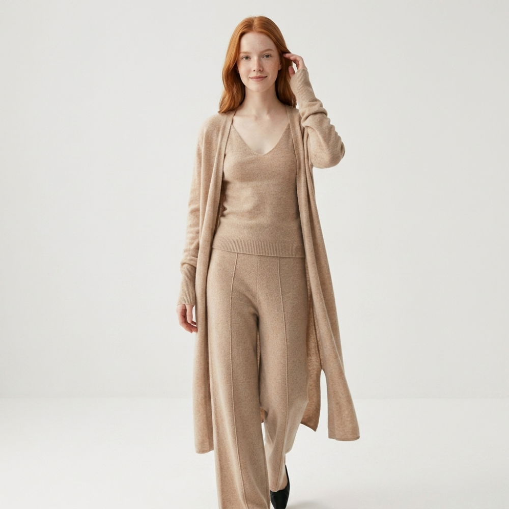 Cloudreach – Cashmere Wool Cardigan — Khaki