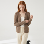Greyhaven – Cashmere Wool Cardigan — Tan