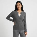 Crosshaven – Cashmere Wool Sweater — Gray