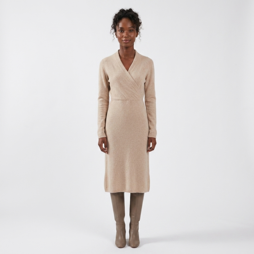 Softwrap – Cashmere Dress — Beige