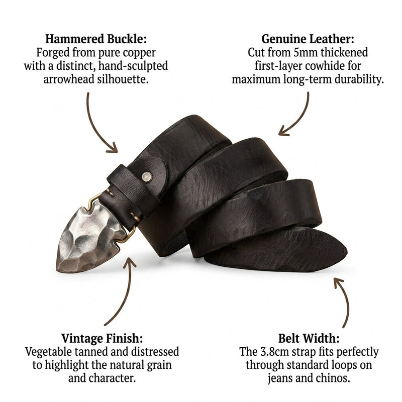 Atwell – Hammered Buckle Belt infographic