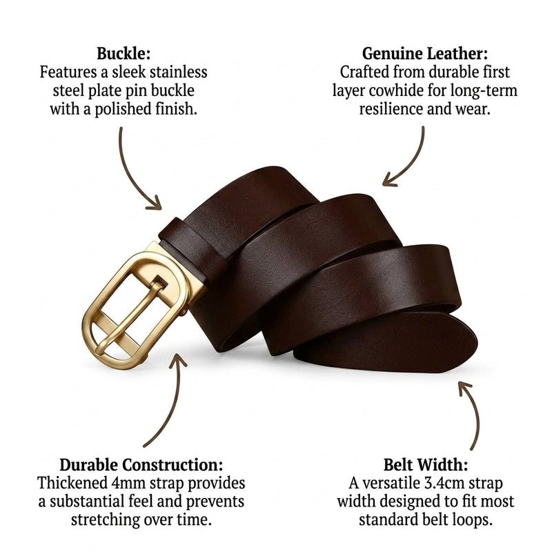 Bramwell – Plate Pin Buckle Belt infographic