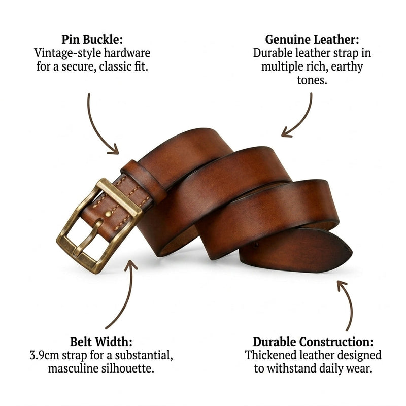 Barrett – Pin Buckle Leather Belt infographic