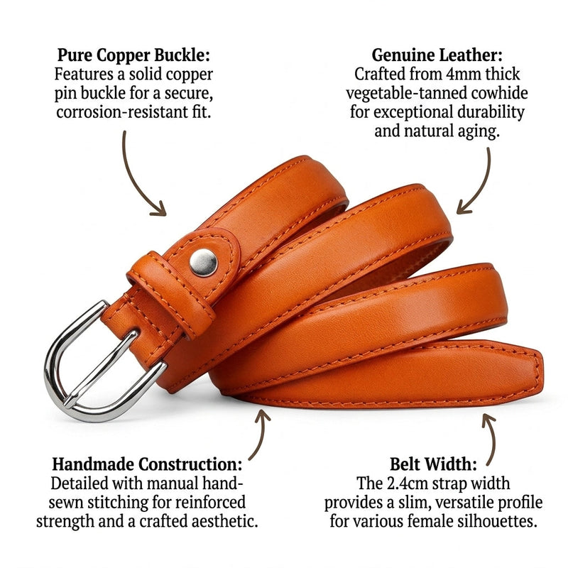 Una – Pin Buckle Leather Belt infographic
